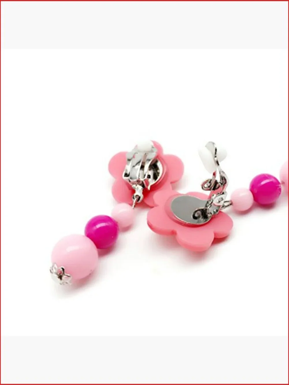 Kids Jewelry Set Handbag Clip-On Earrings Necklace Bracelet Plush Cotton
